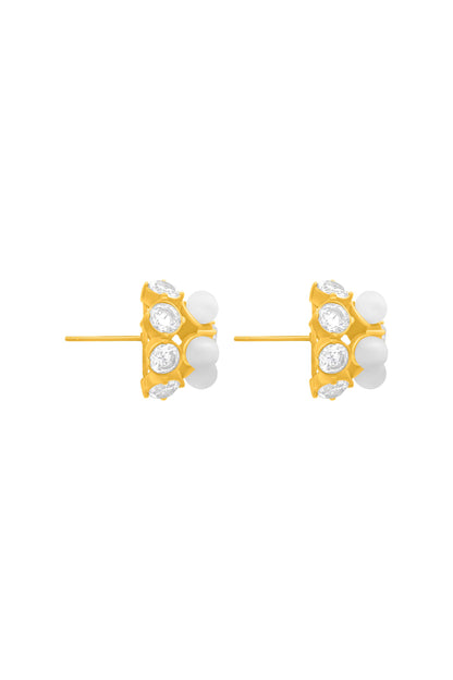 Pearl Radiance Statement Stud Earring Set
