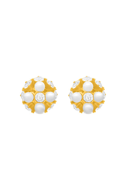 Pearl Radiance Statement Stud Earring Set