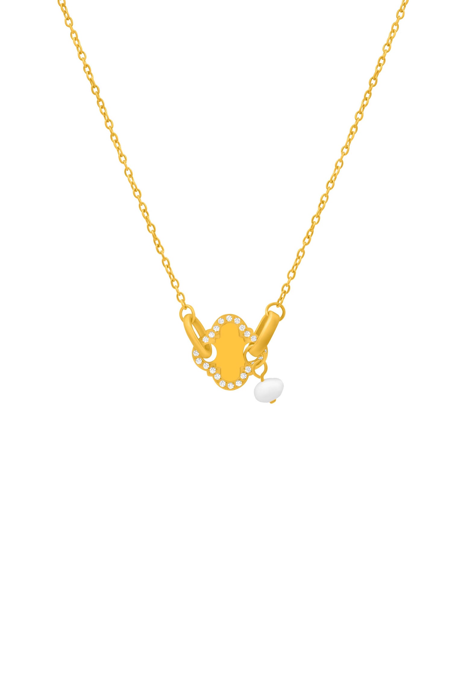 Pearl Linked Engravable Necklace