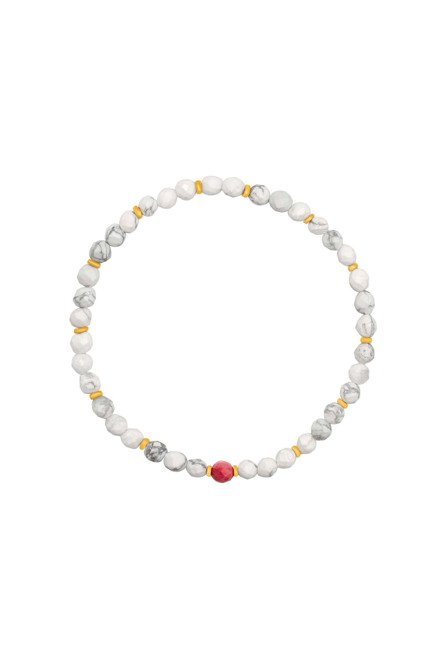 Never Apart Beaded Bracelet - Pink Within White