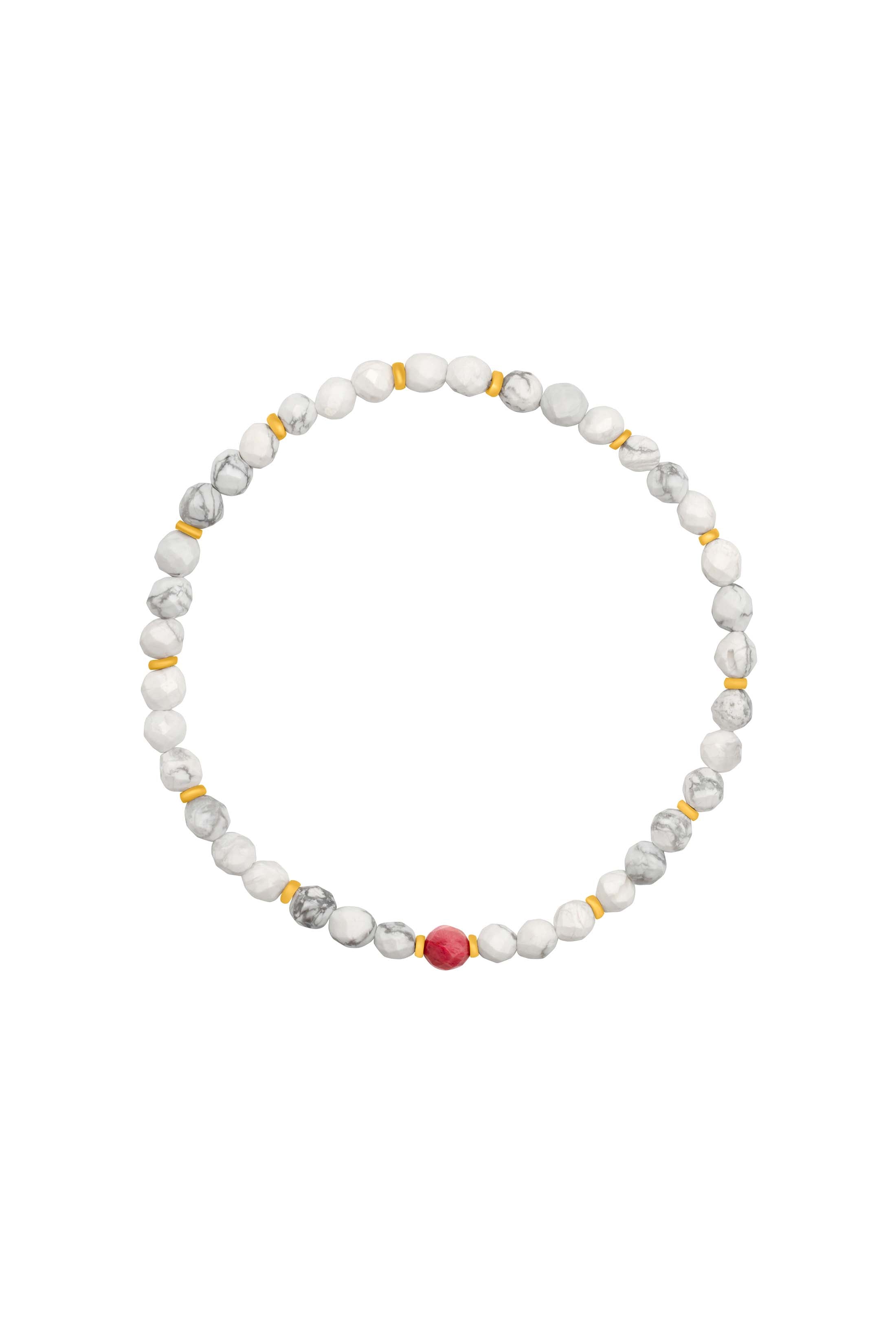 Never Apart Beaded Bracelet - Pink Within White