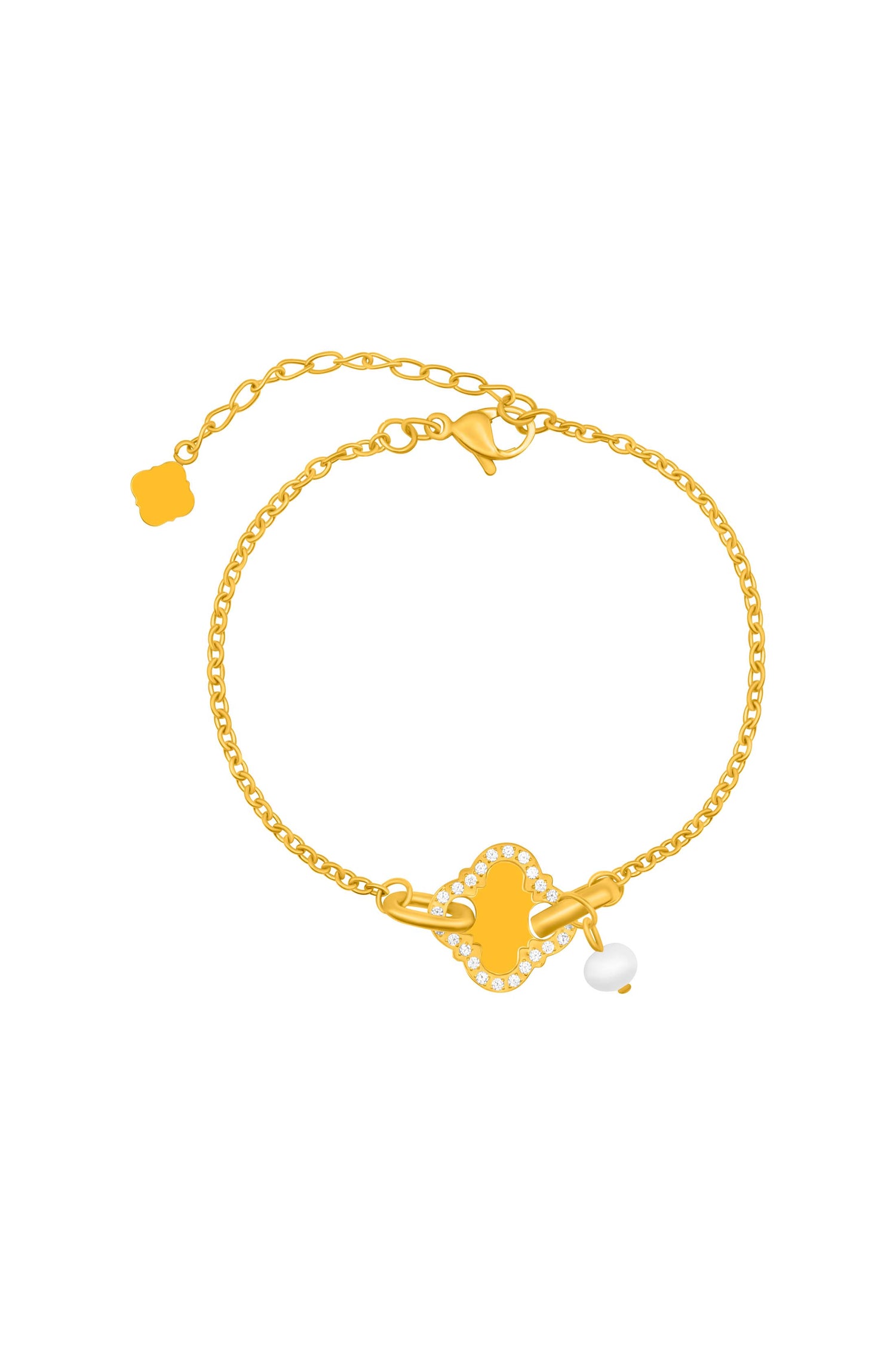 Pearl Linked Engravable Bracelet