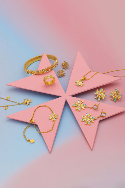 Maltese Cross Crown Statement Stud Earring Set
