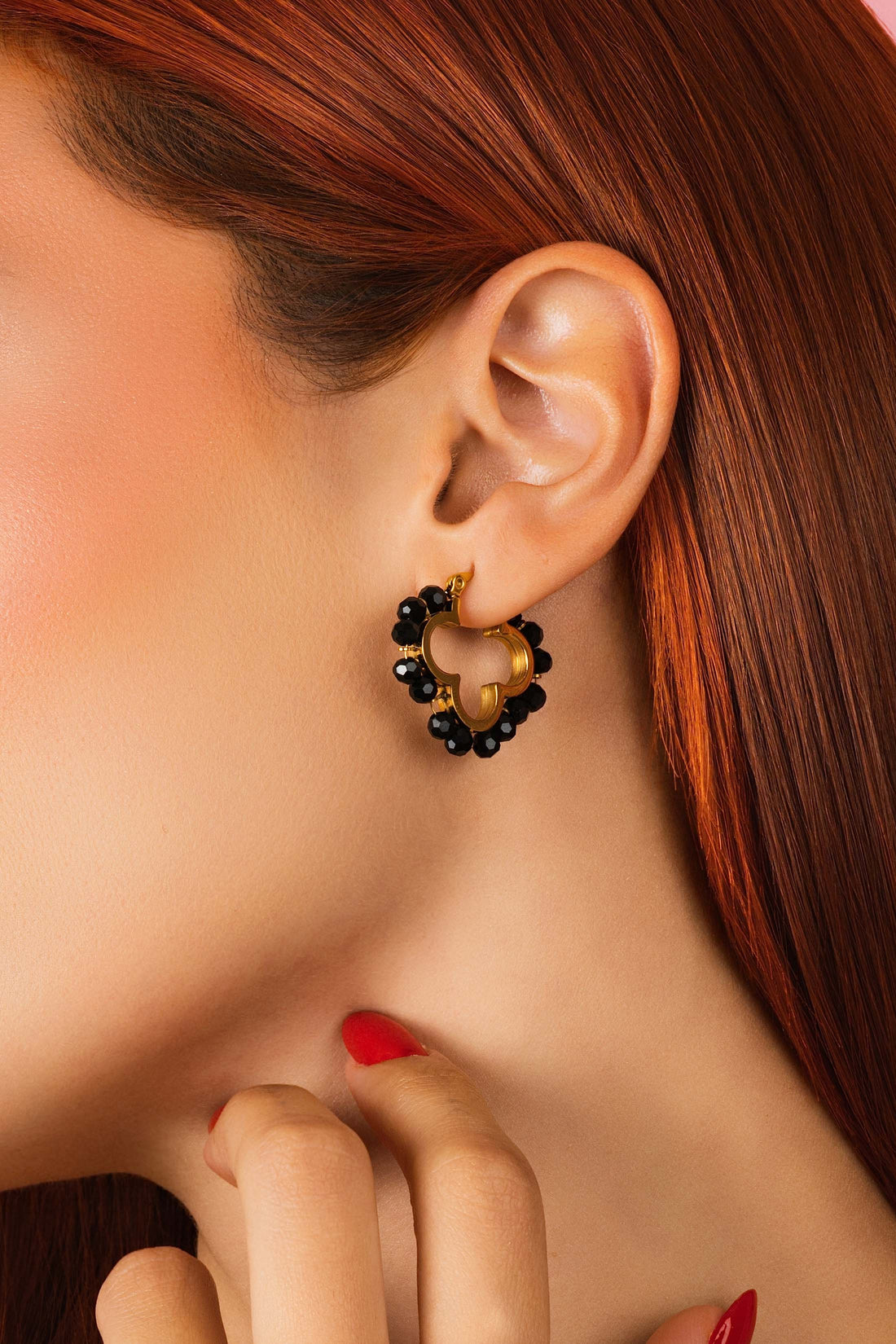 Nerina Beaded Hoop Earring Set