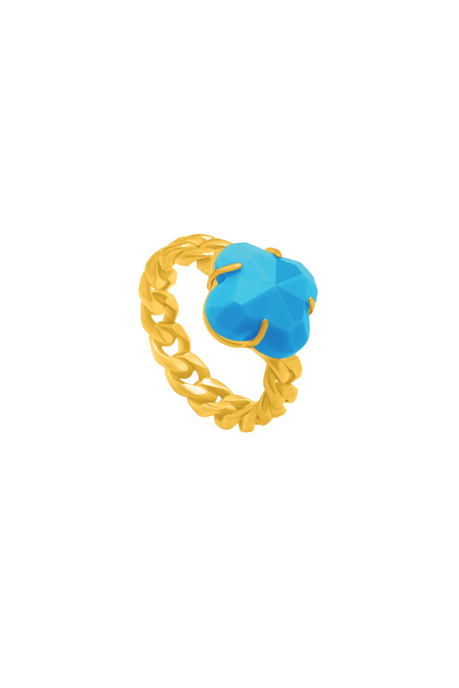 Stone Station Turquoise Stone Curb Chain Ring