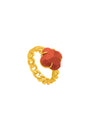 Stone Station Coral Stone Curb Chain Ring