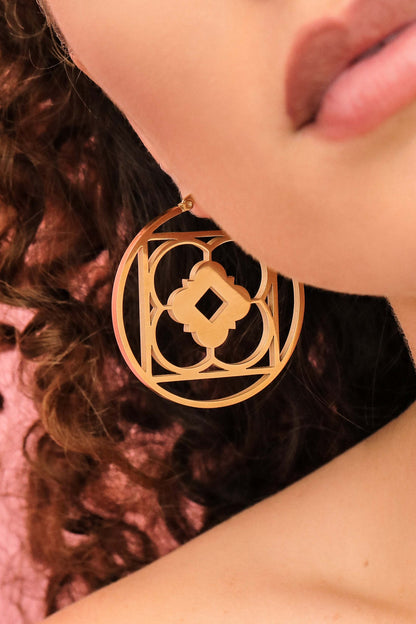 Carisma Logo Statement Hoop Earrings