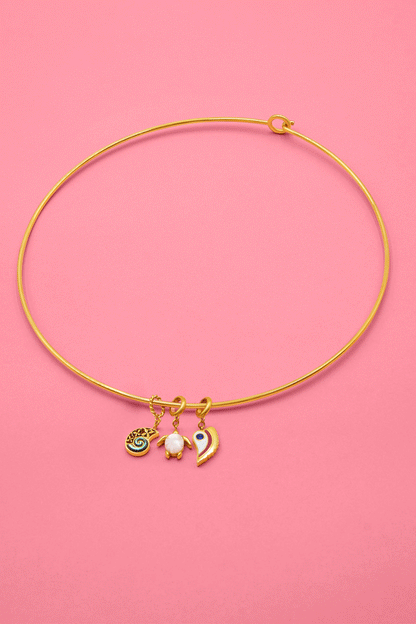 Cuff Necklace - Triple Cuff Charm Gift Set