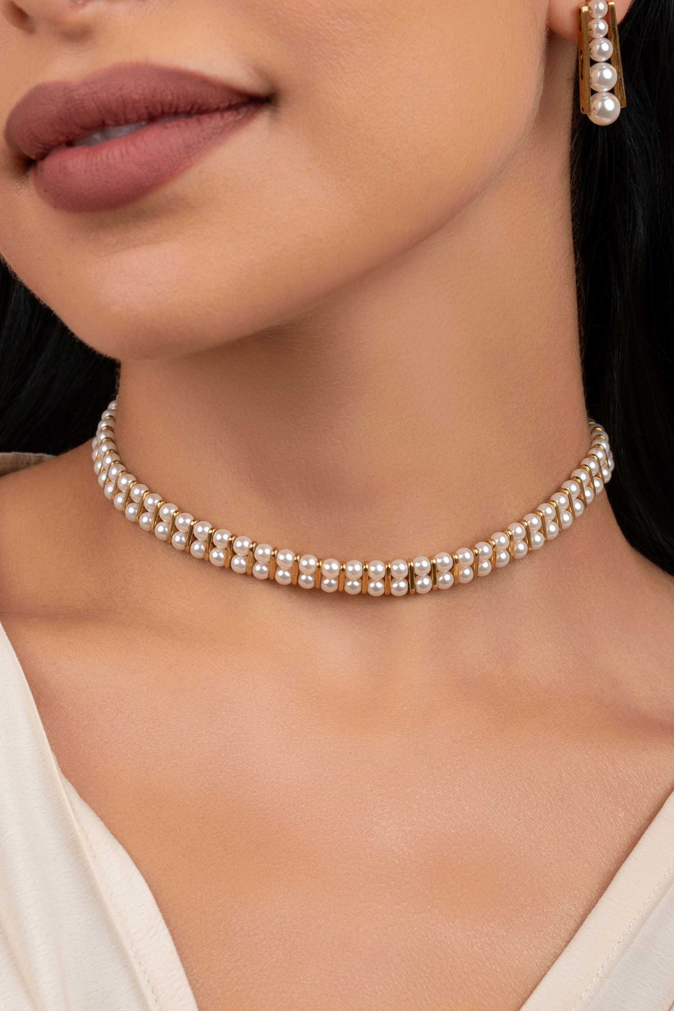 Twin Pearl Choker