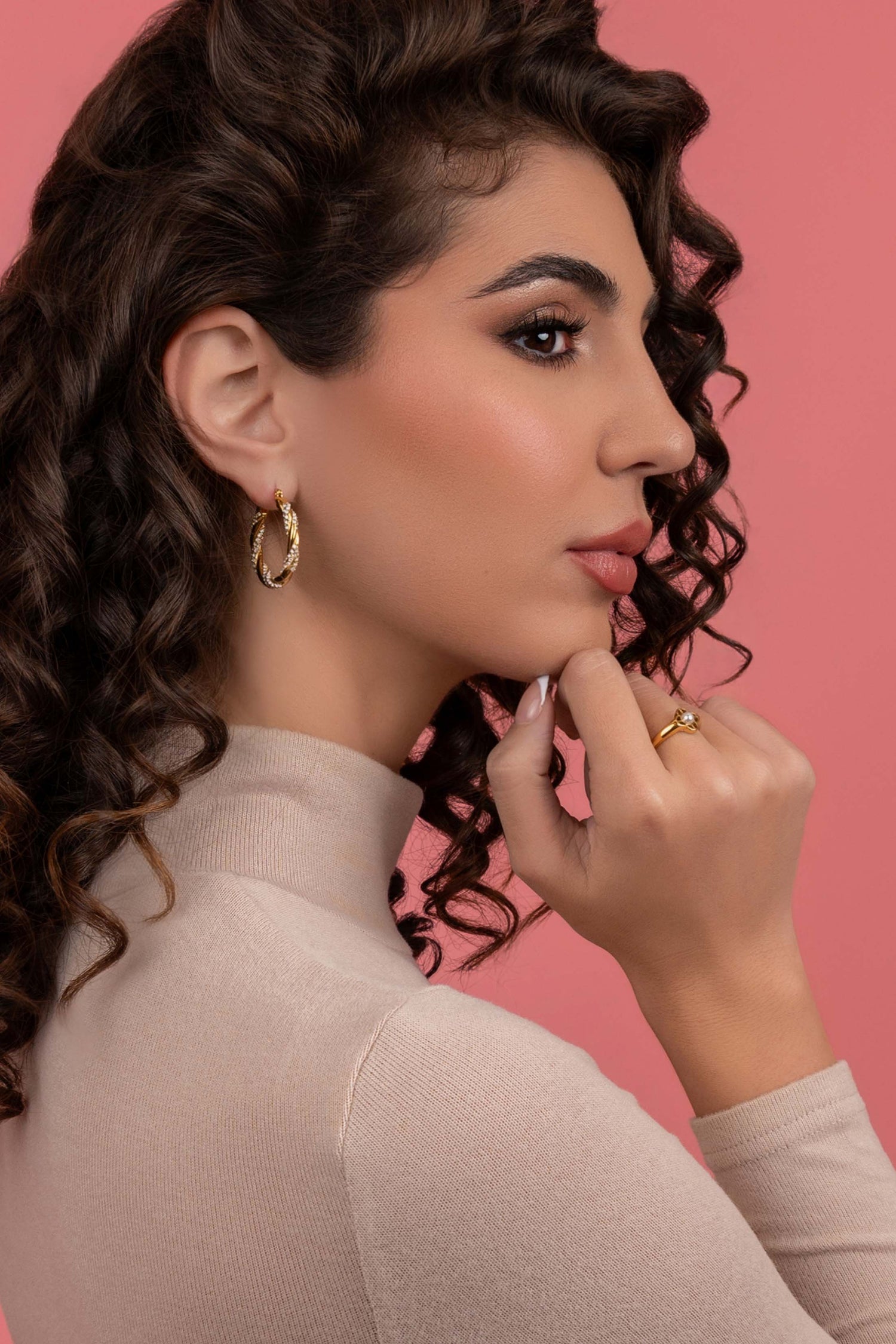 Pavé Twist Hoop Earring Set