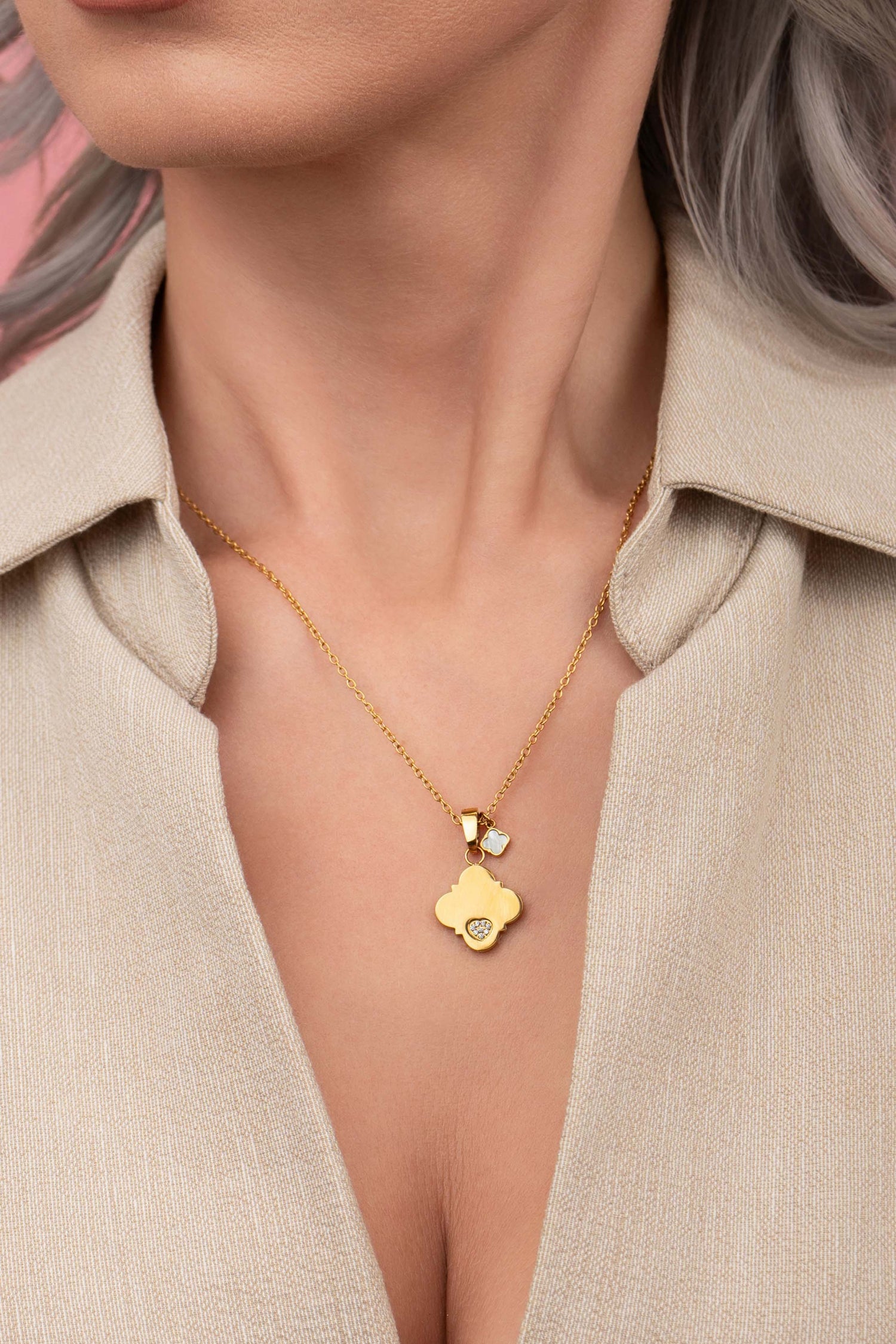 Carisma Heart Engravable Emblem Necklace