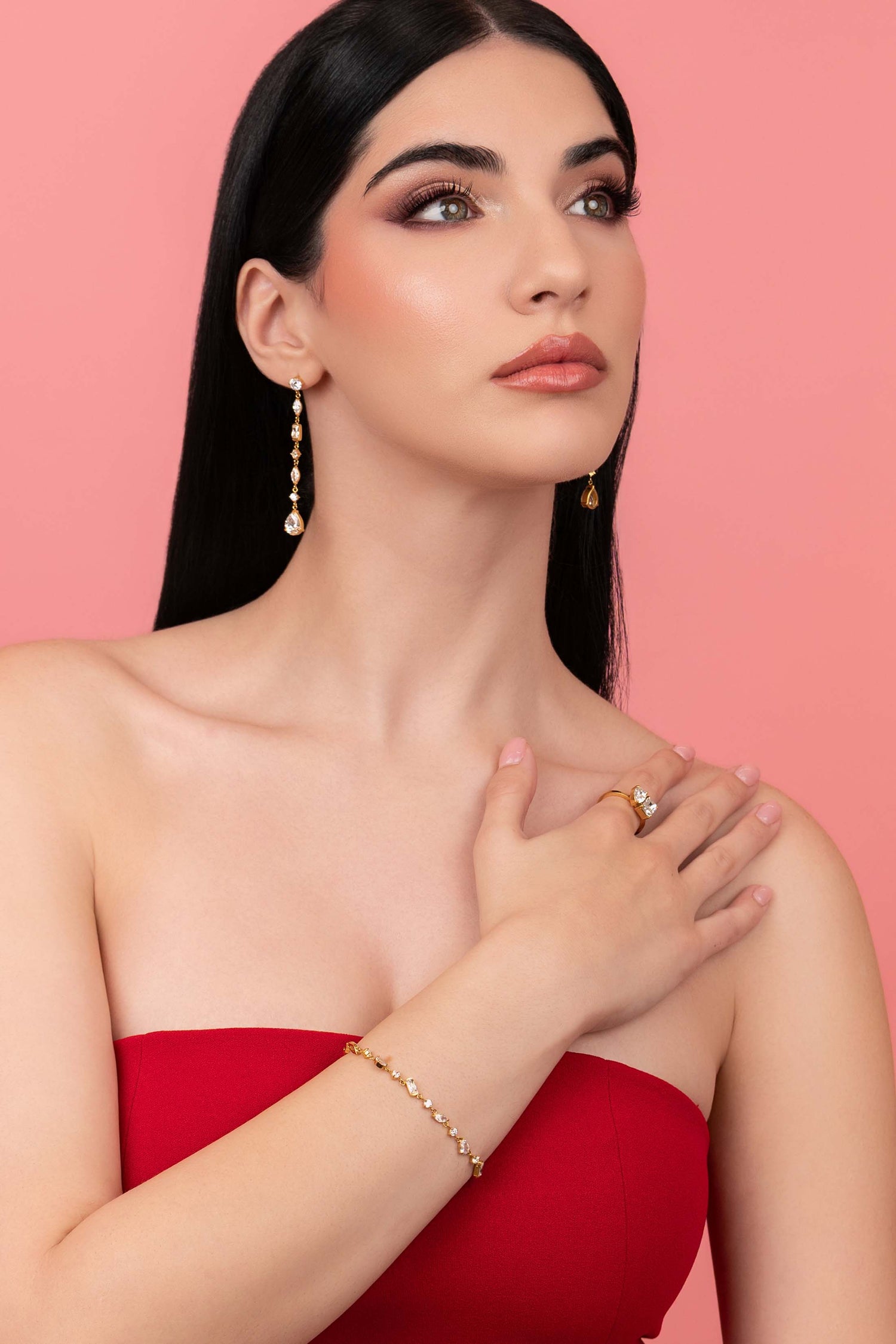 Rhéa Drop Stud Earring Set