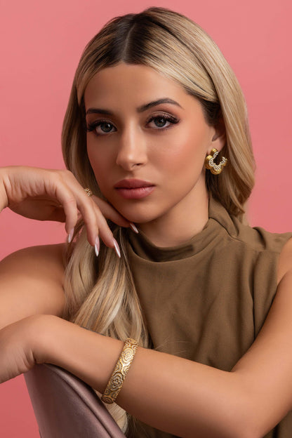 Carisma Crest Statement Stud Earring Set