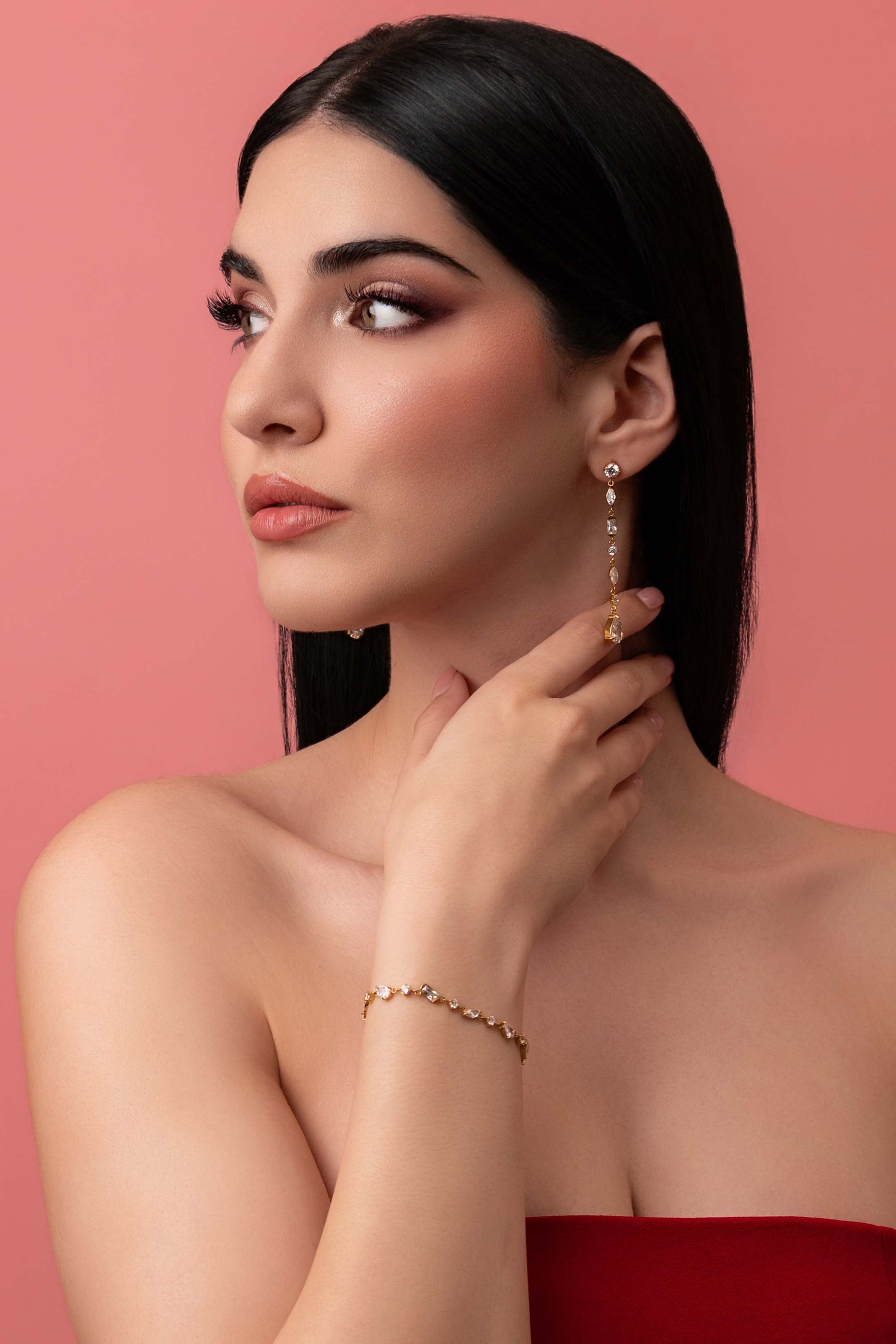 Rhéa Drop Stud Earring Set