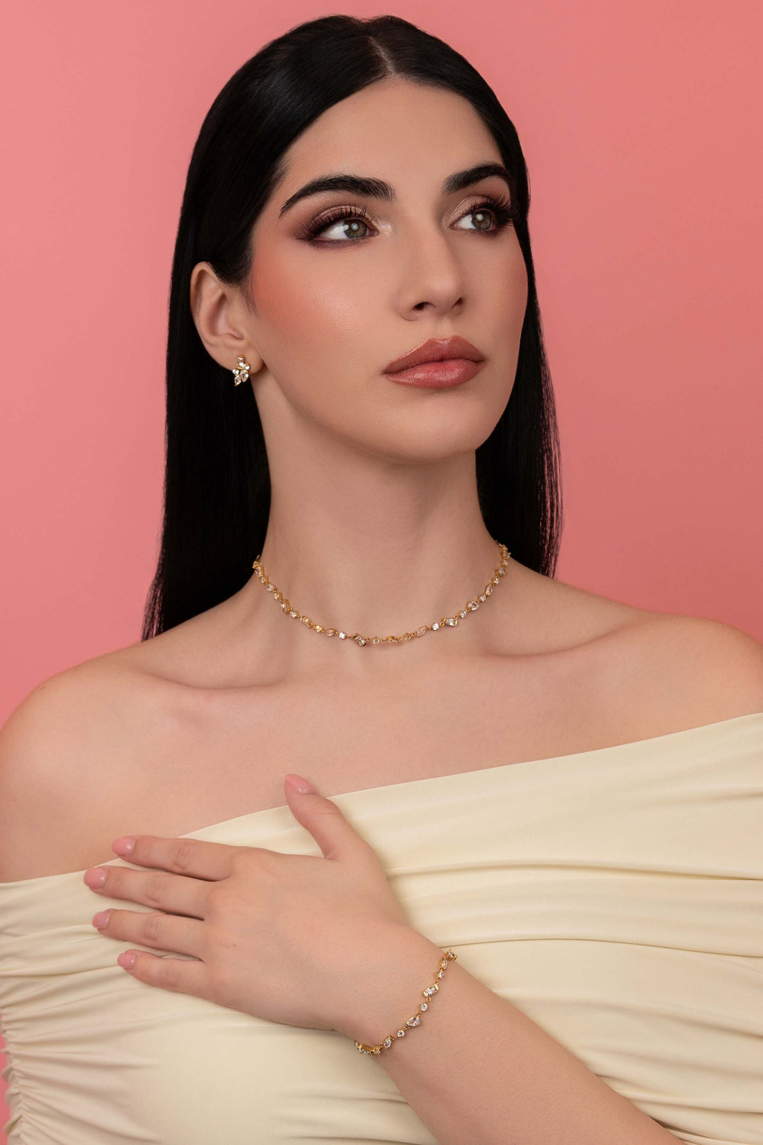 Rhéa Stud Earrings &amp; Bracelet Gift Set