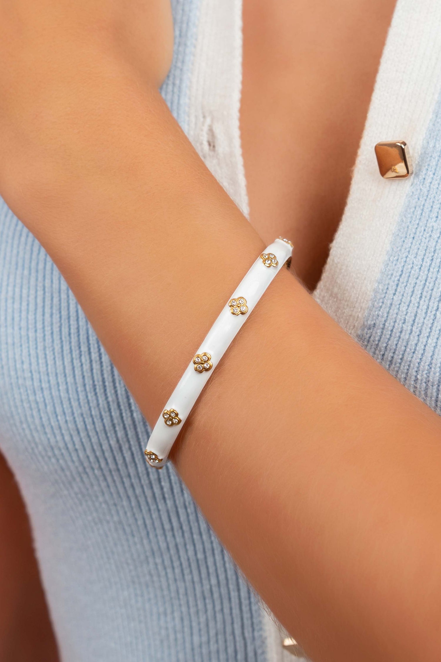 White Glow Bangle