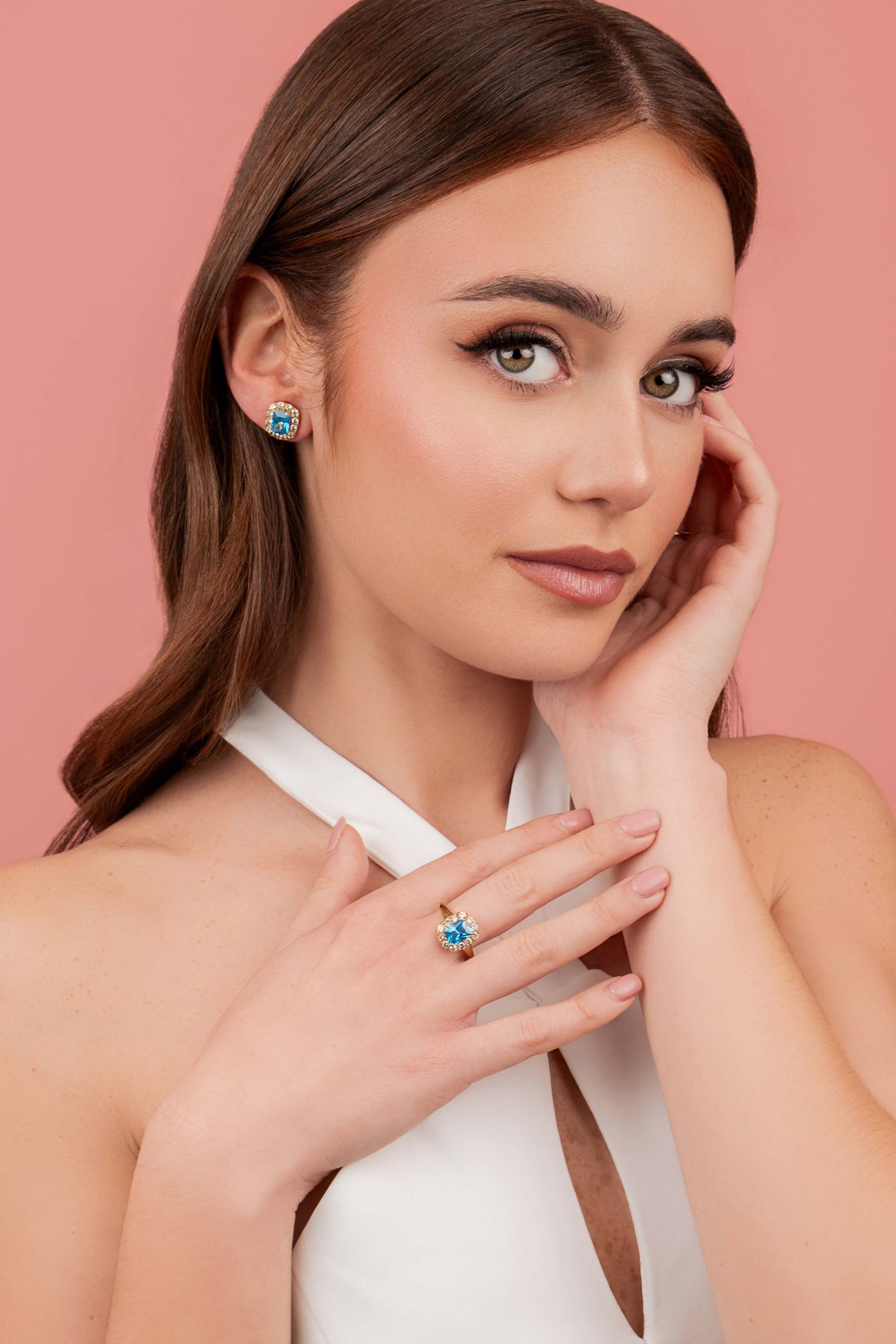 Pimpernell Blu Alba Stud Earring Set