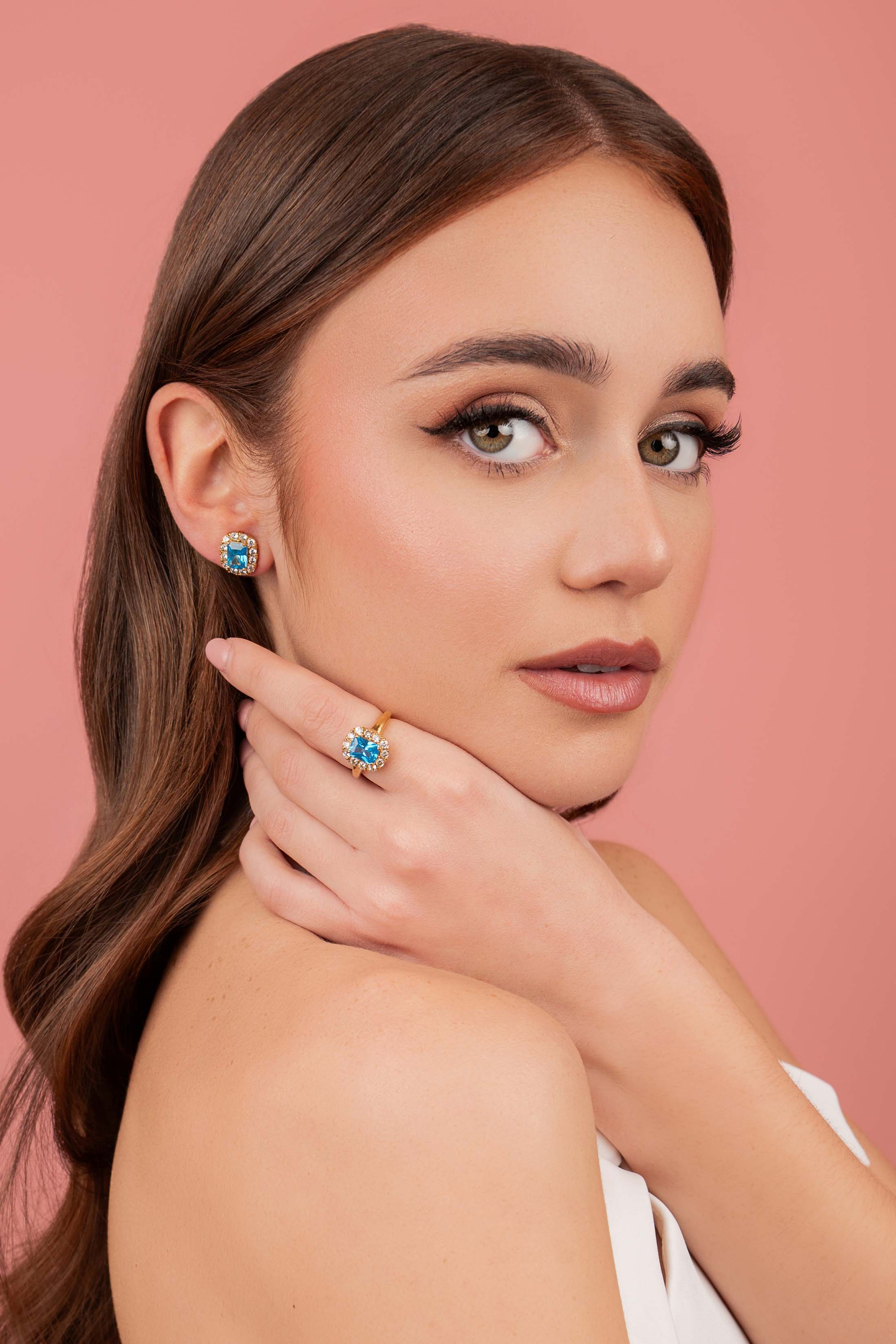 Pimpernell Blu Alba Stud Earring Set