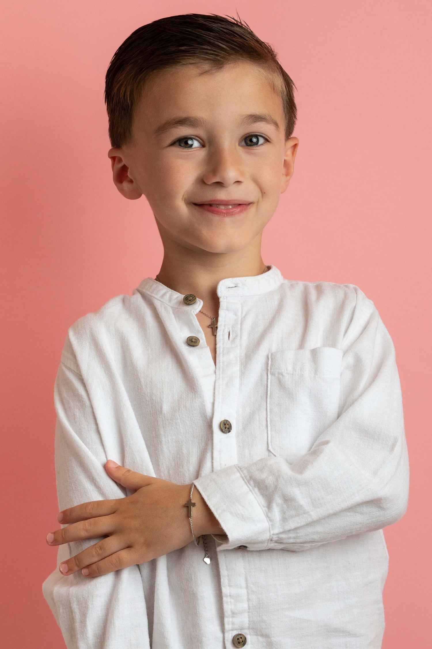 Cross Silver Necklace &amp; Bracelet Gift Set