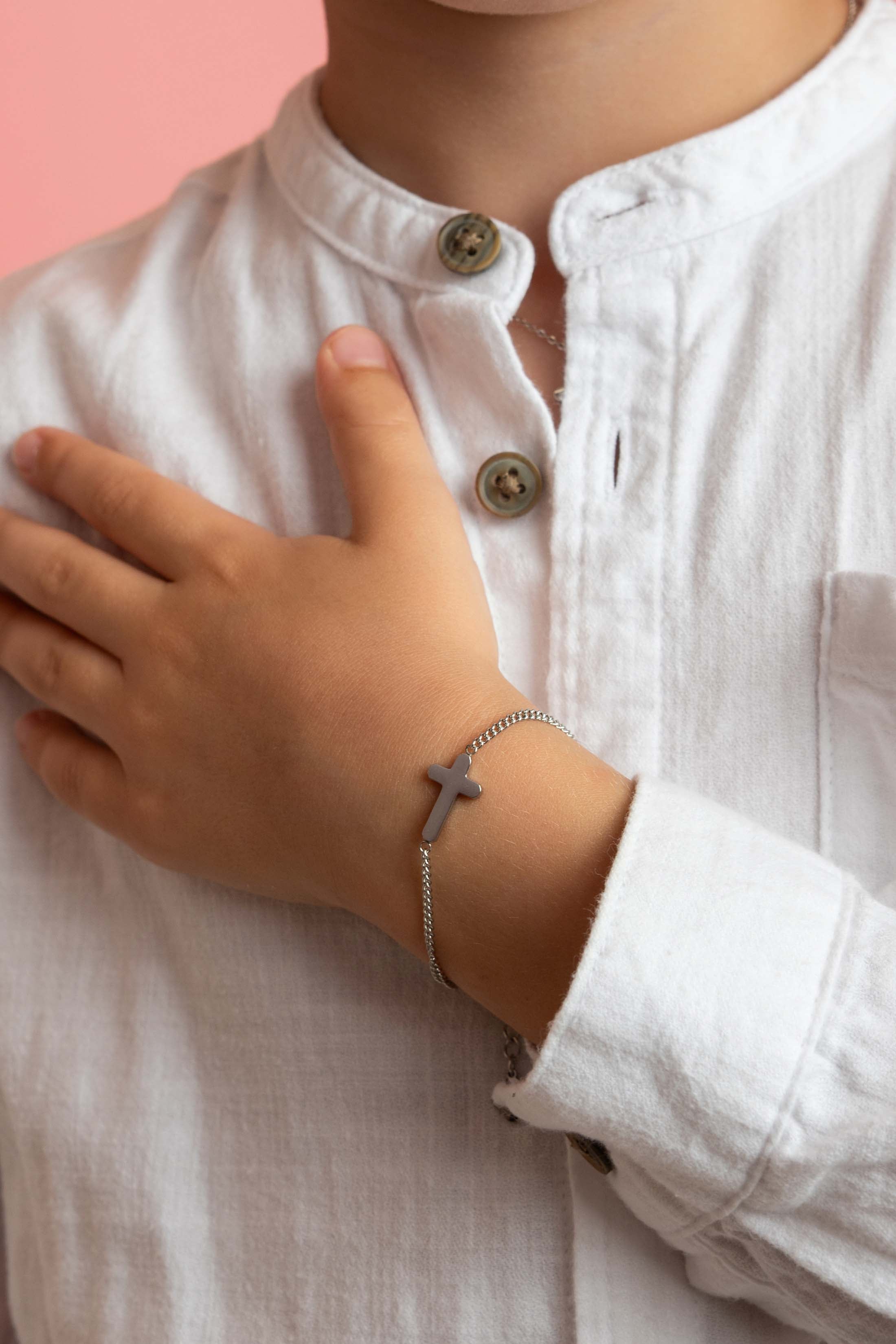 Cross Silver Bracelet