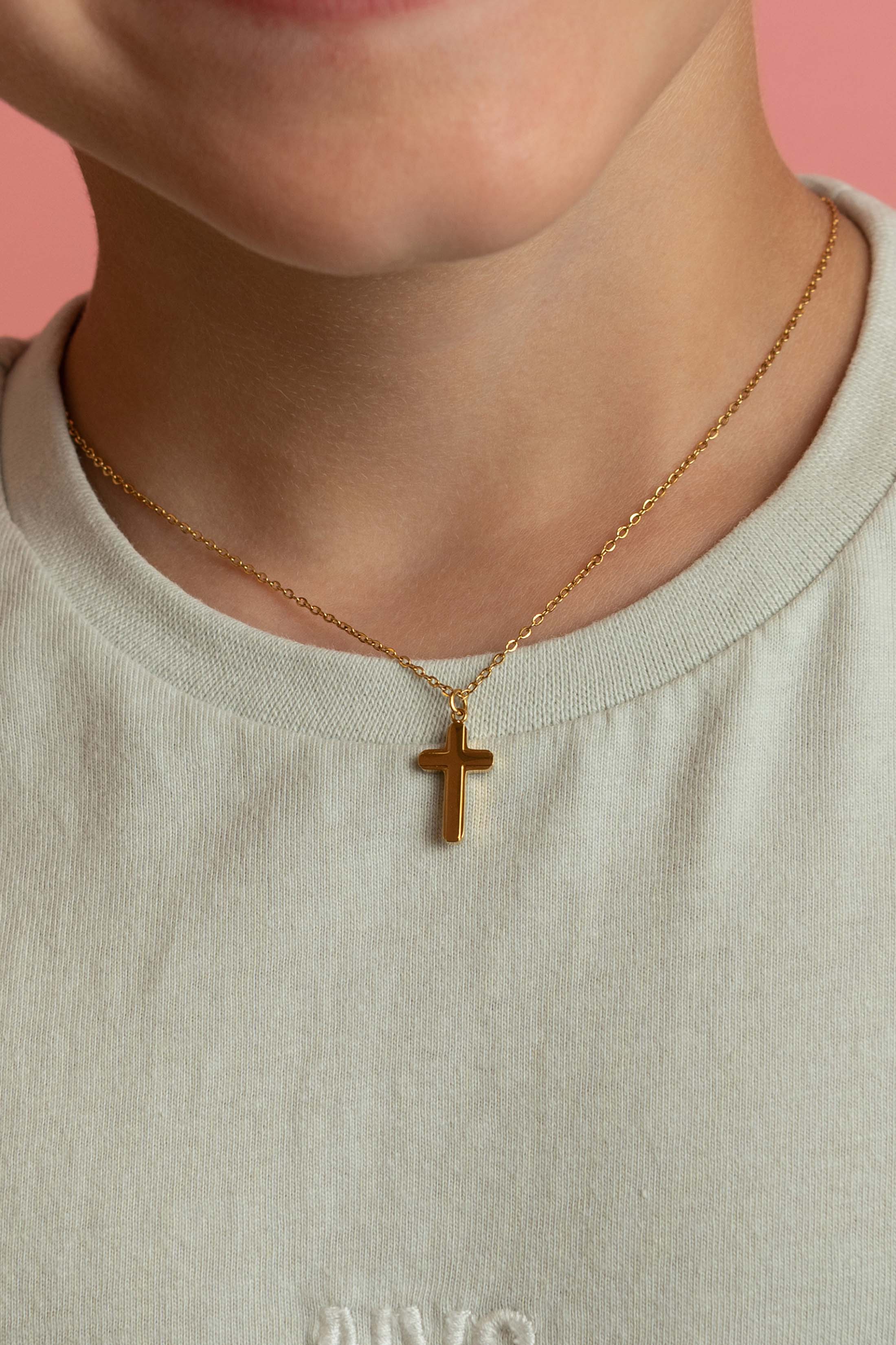 Cross Gold Necklace &amp; Bracelet Gift Set