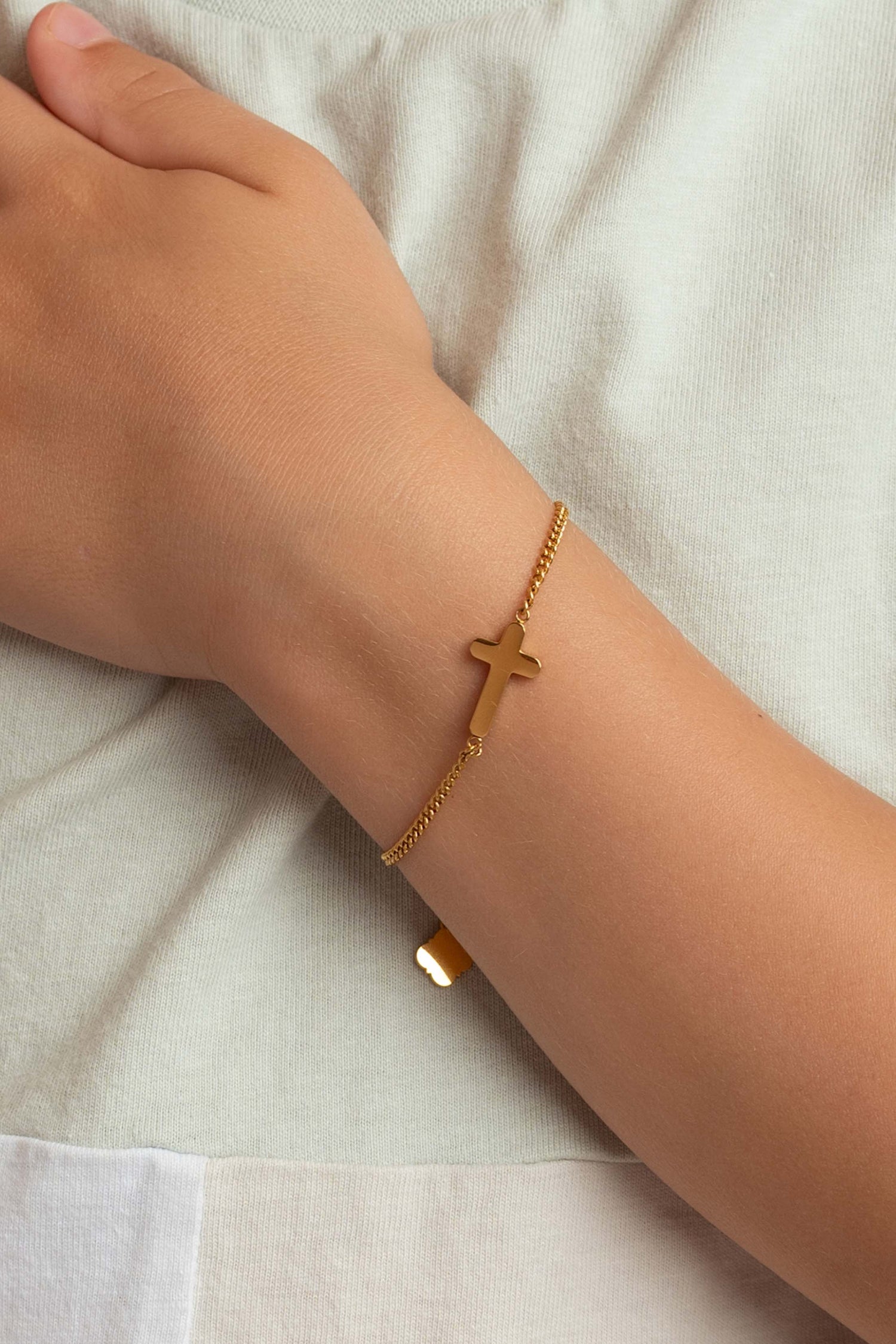 Cross Gold Necklace &amp; Bracelet Gift Set