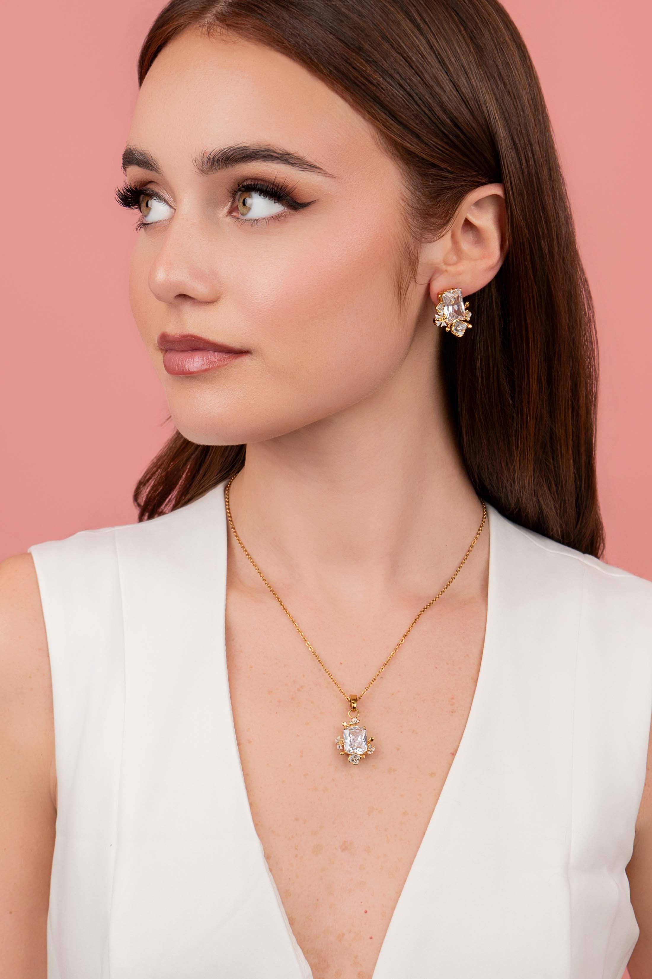 Ġiżimin Reġina Stud Earrings &amp; Necklace Gift Set
