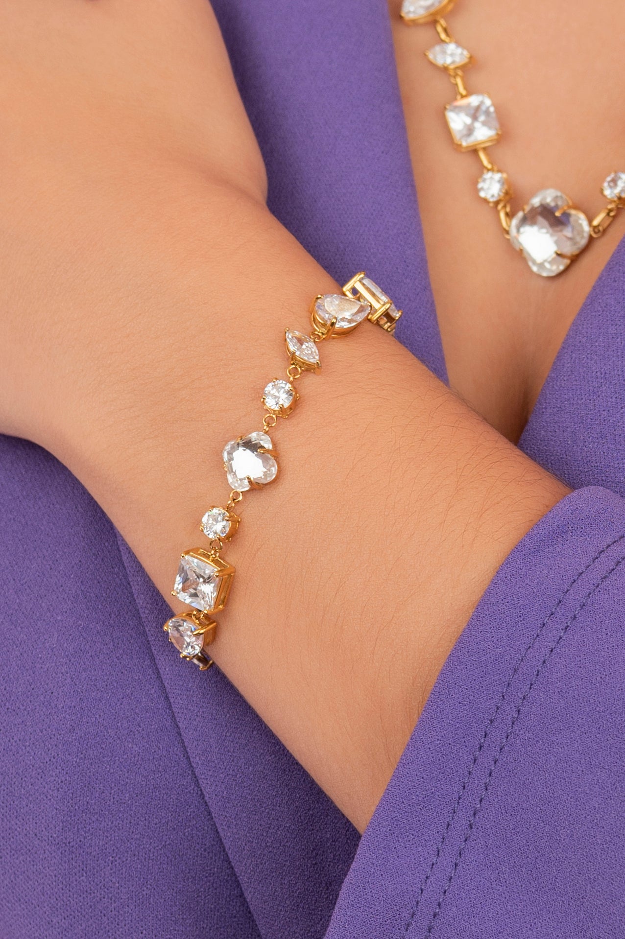 Sinfonija Brillantina Stone Drop Stud Earring Set, Necklace &amp; Bracelet Gift Set