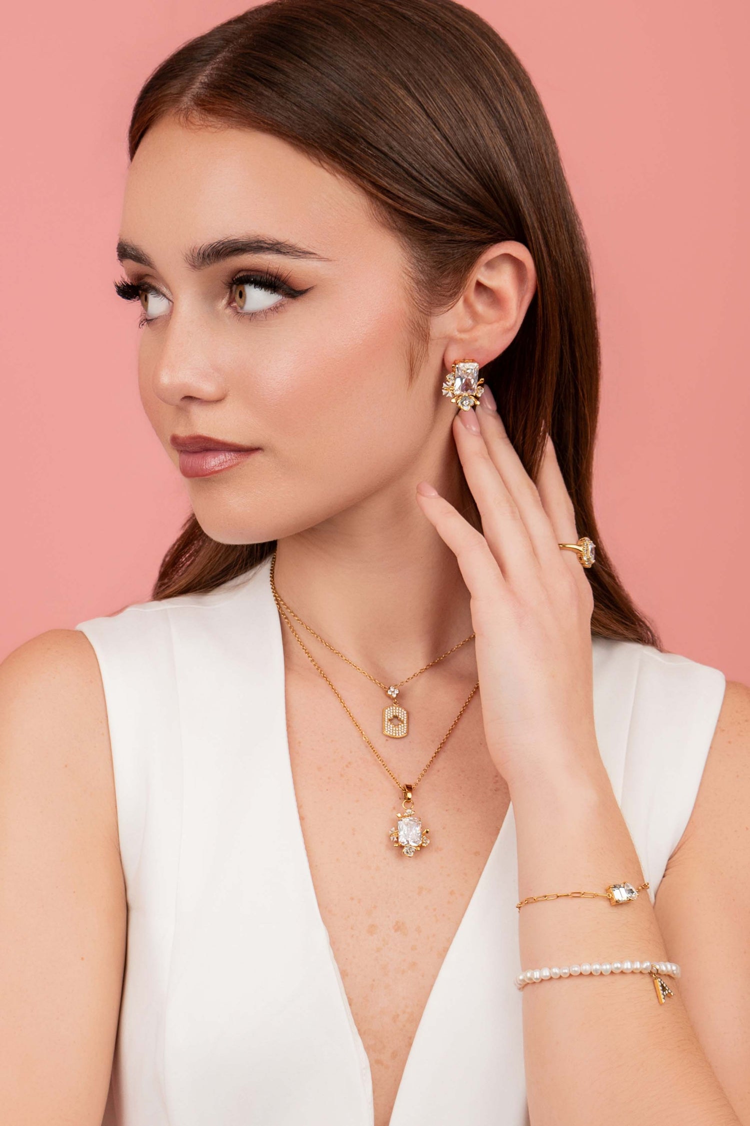 Ġiżimin Reġina Stud Earrings &amp; Necklace Gift Set