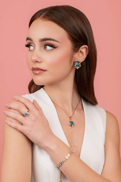 Pimpernell Blu Reġina Stud Earring Set
