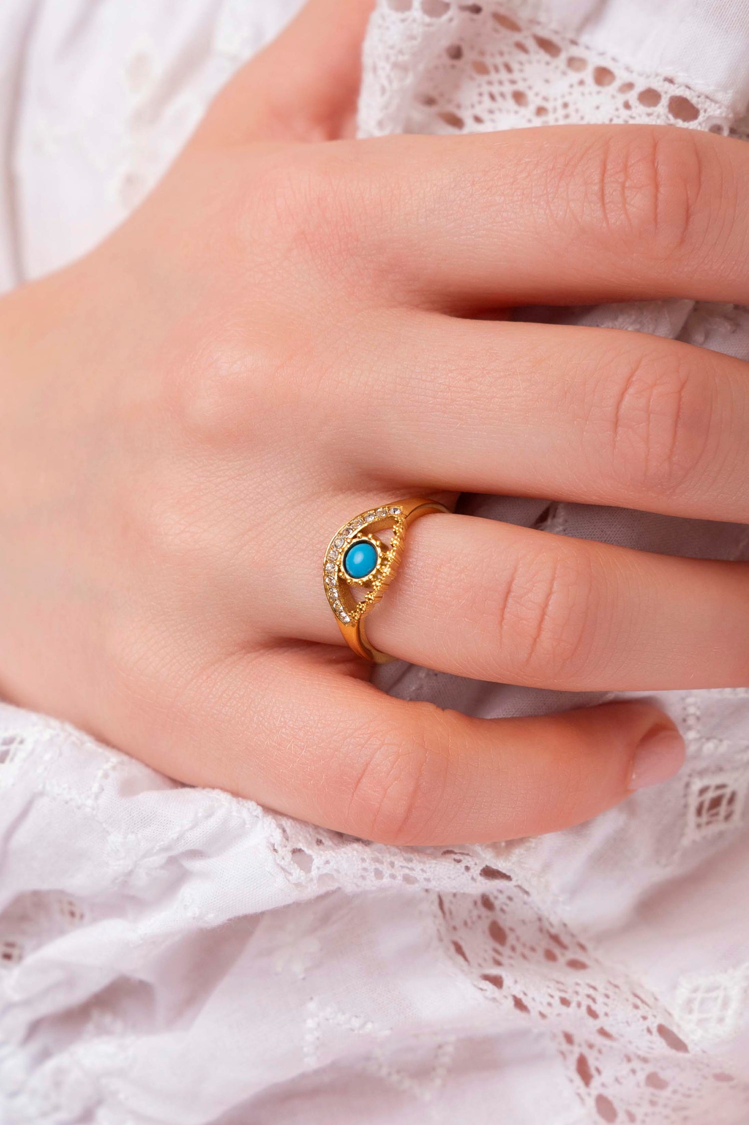 Milos Evil Eye Ring – Carisma Collections
