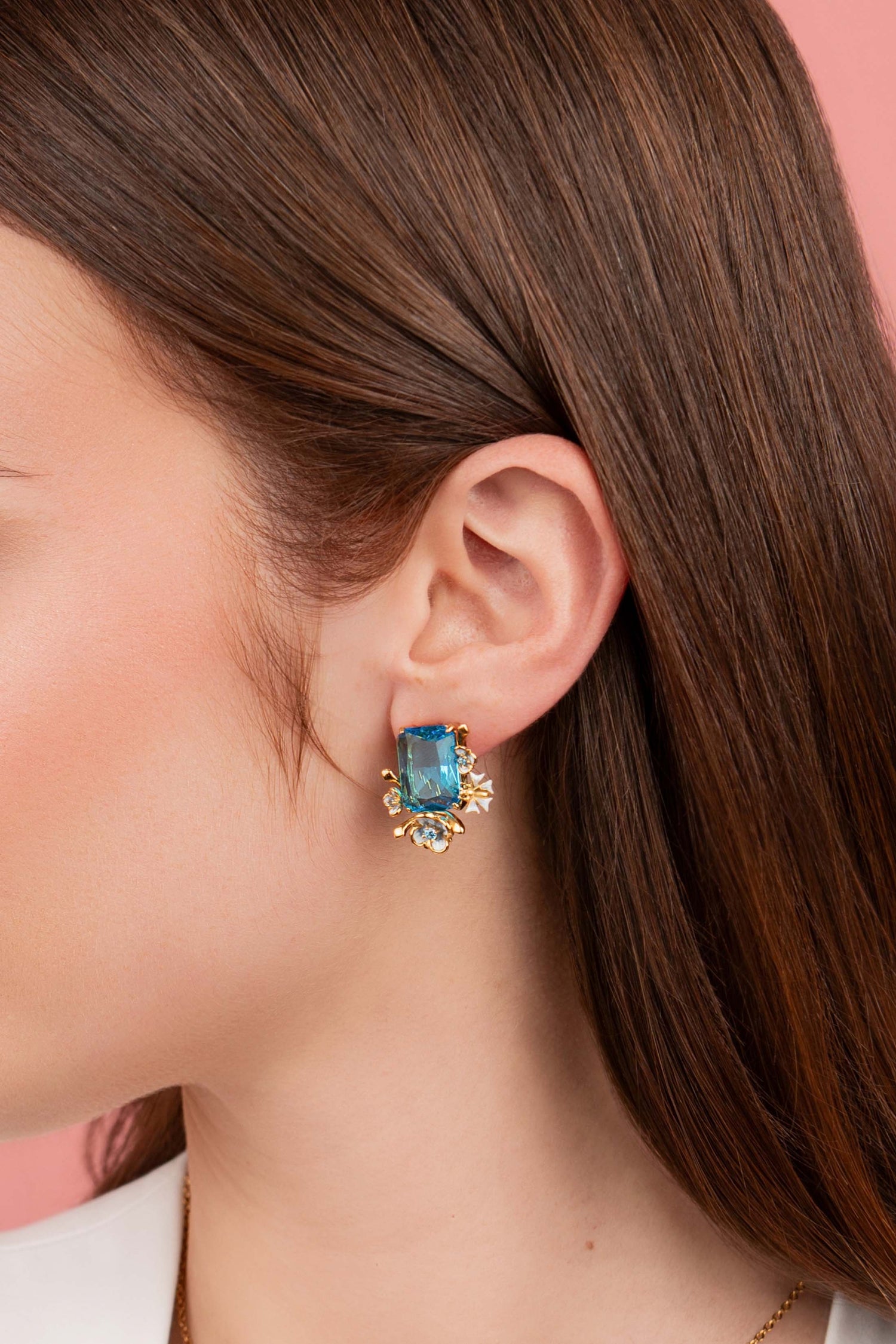 Pimpernell Blu Reġina Stud Earrings &amp; Necklace Gift Set