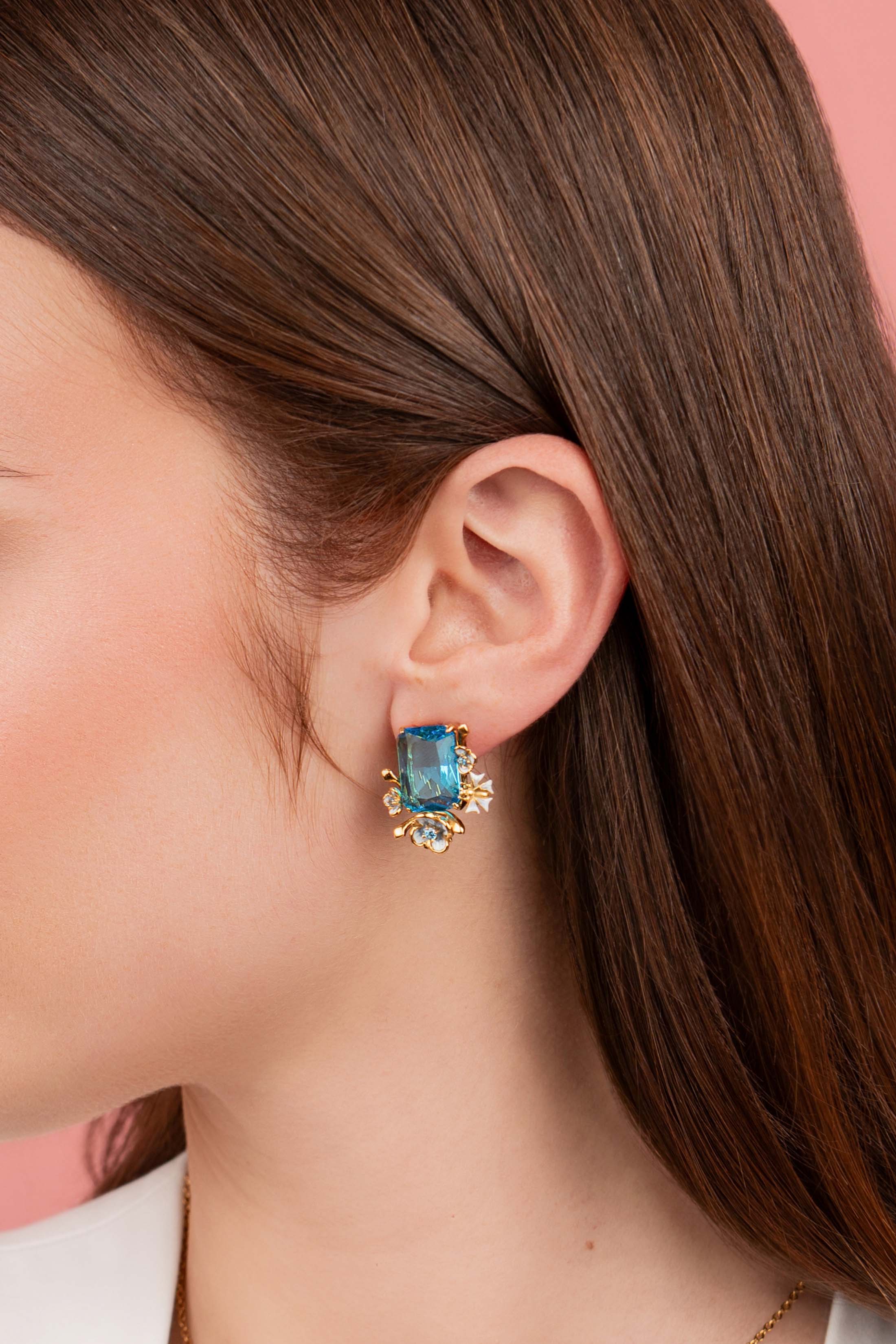 Pimpernell Blu Reġina Stud Earrings &amp; Necklace Gift Set