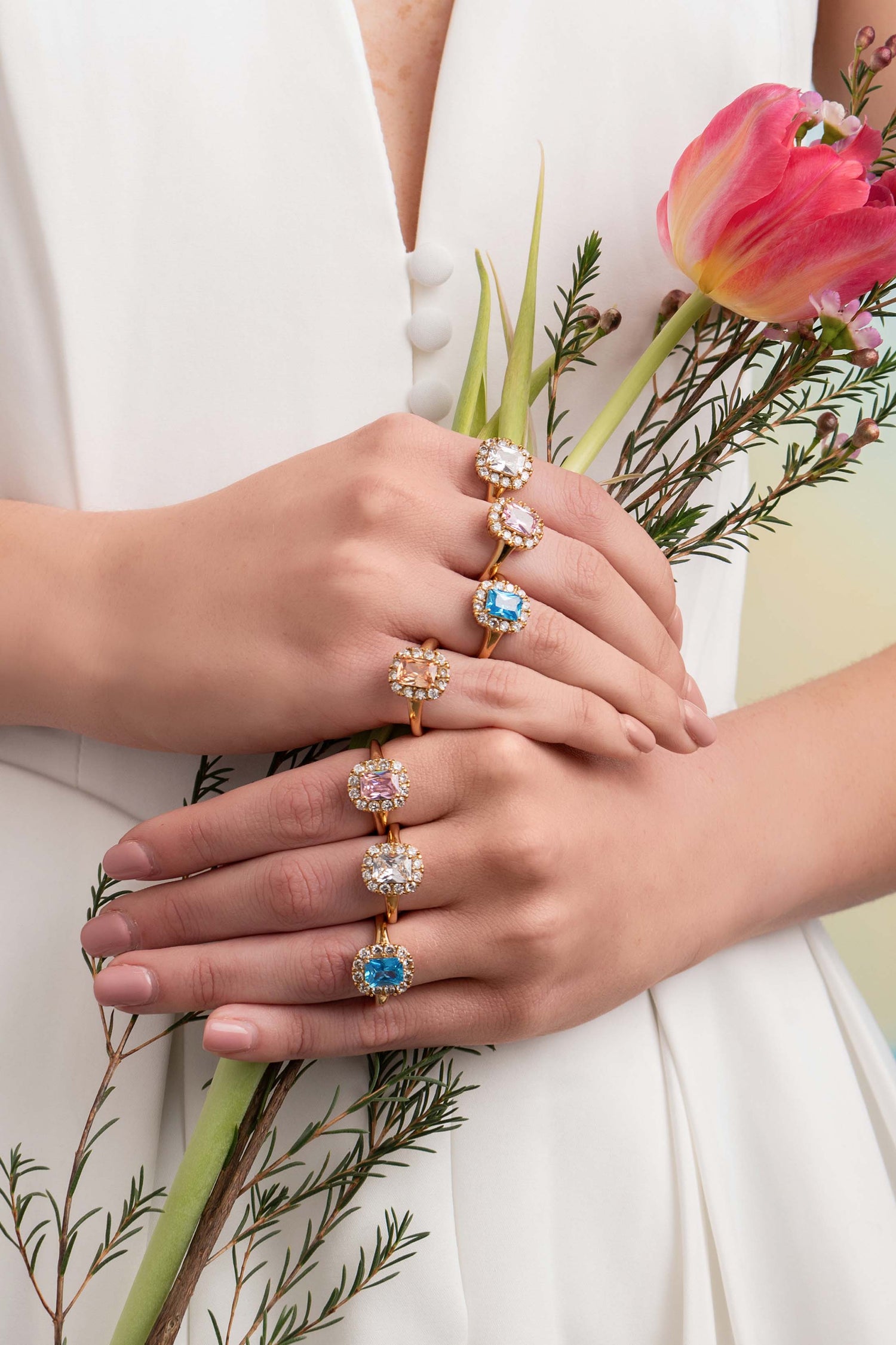 Pimpernell Blu Alba Ring