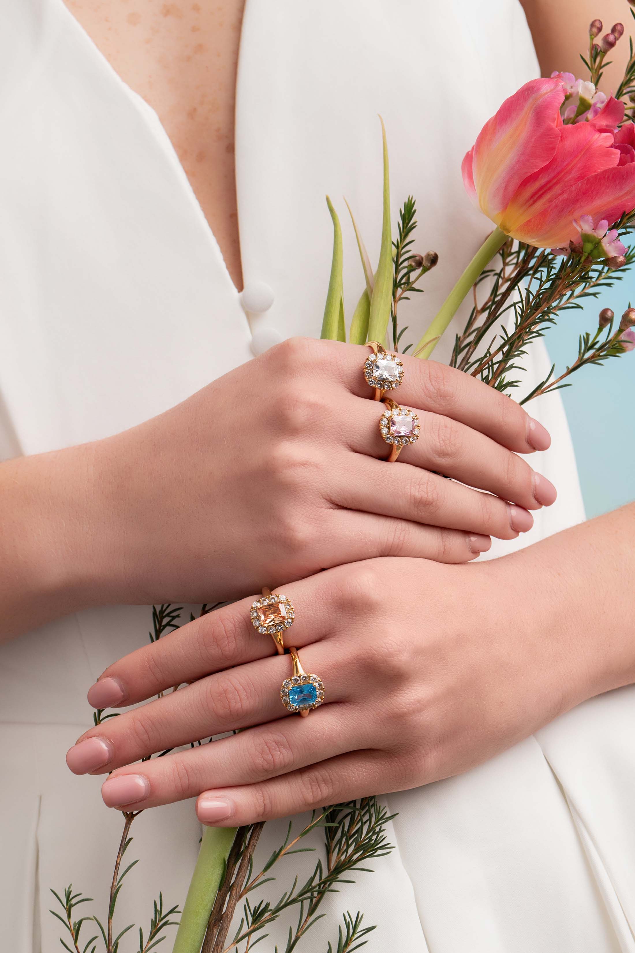 Pimpernell Blu Alba Ring