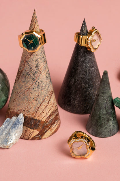 Carisma Pink Mother of Pearl Ring Watch