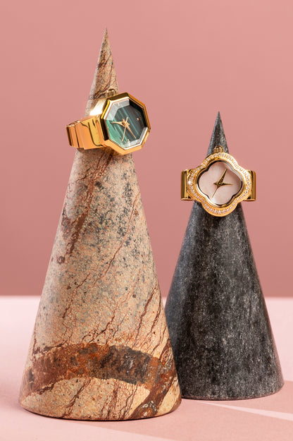Carisma Pink Mother of Pearl Ring Watch