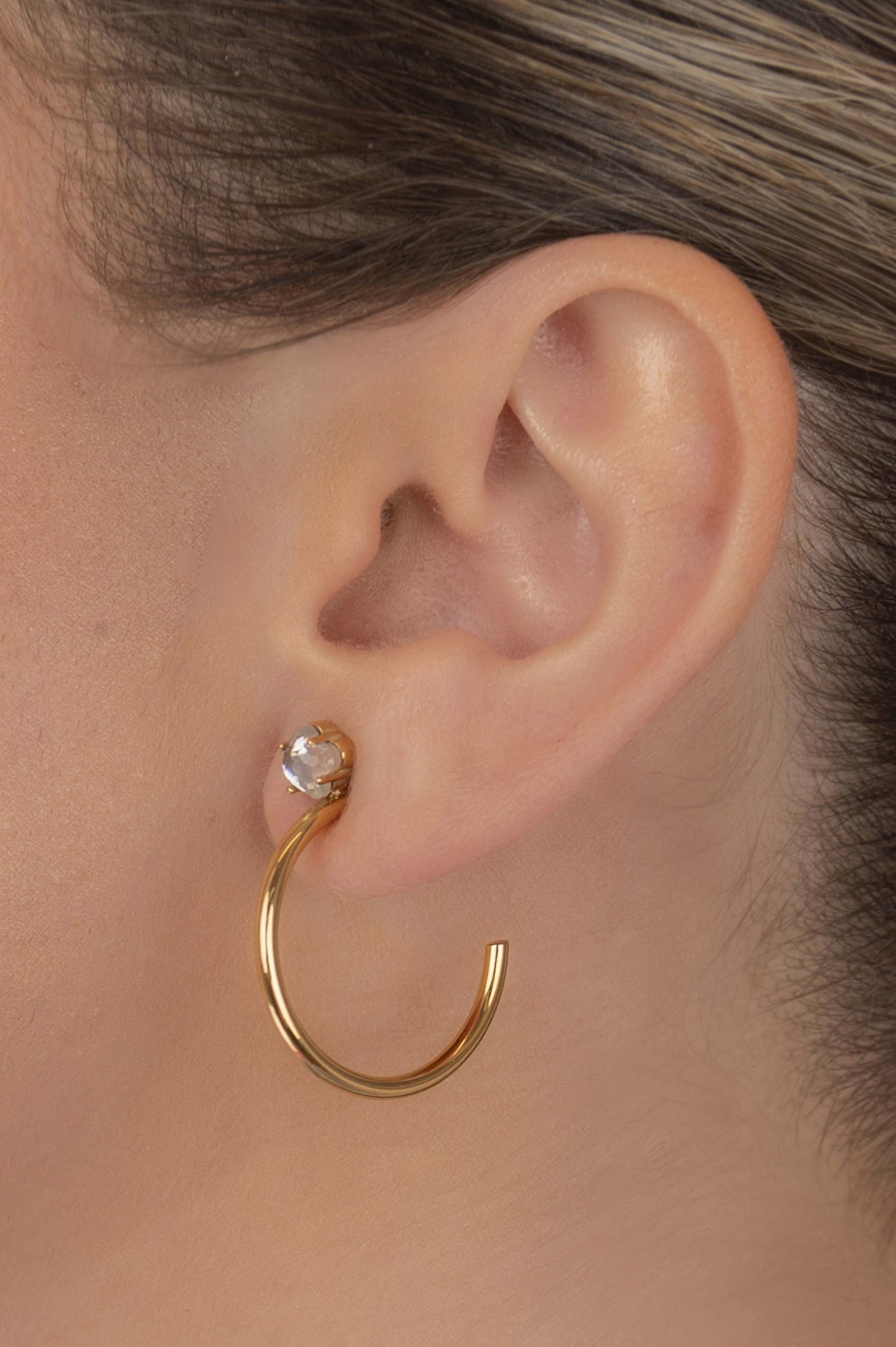 Brillantina Open Petite Hoop Stud Earring Set