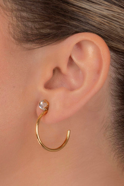 Brillantina Open Petite Hoop Stud Earring Set