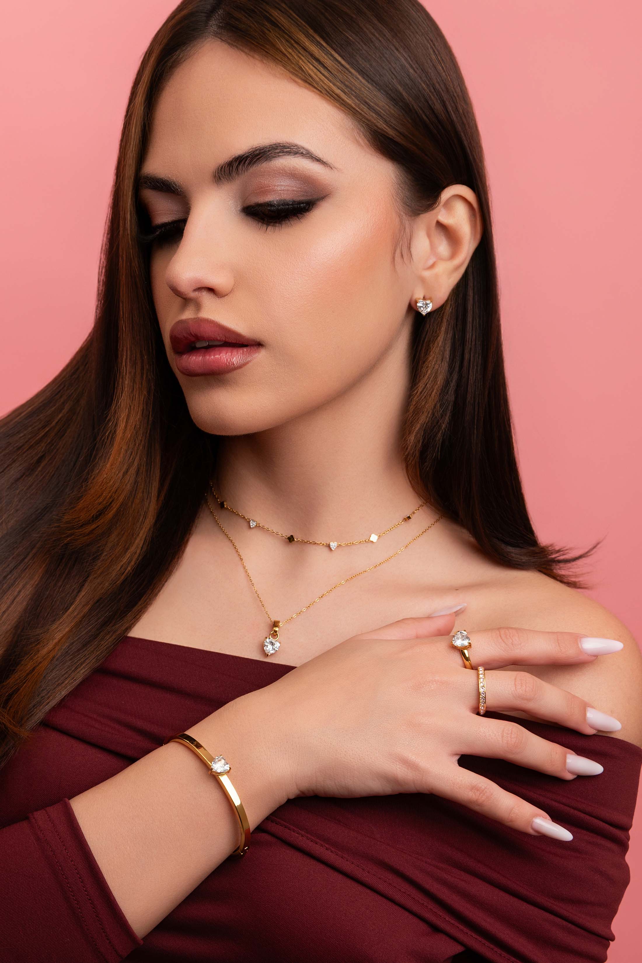 Qalbi Crystal Ring &amp; Bangle Gift Set