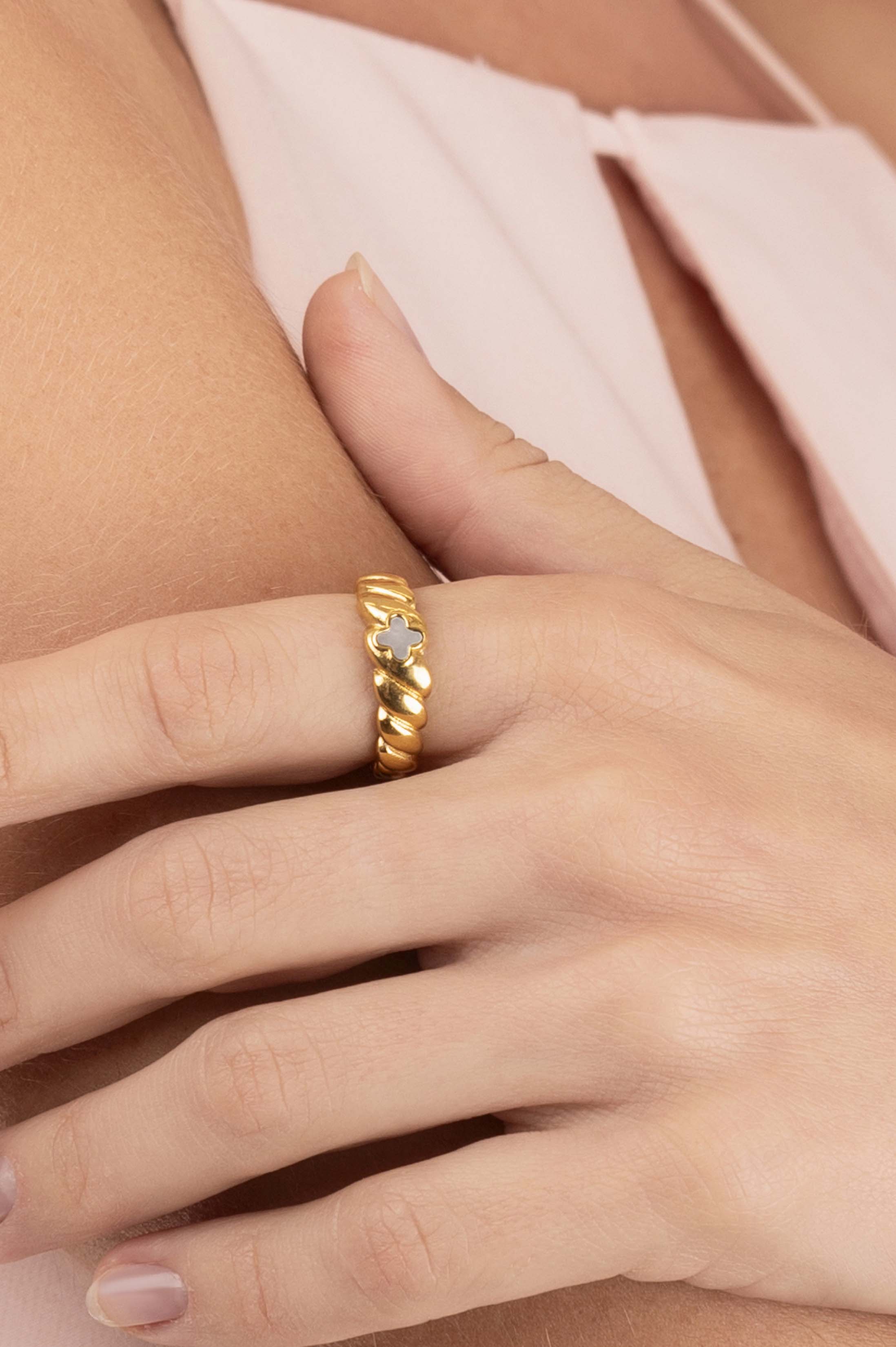 Ivory Croissant Ring