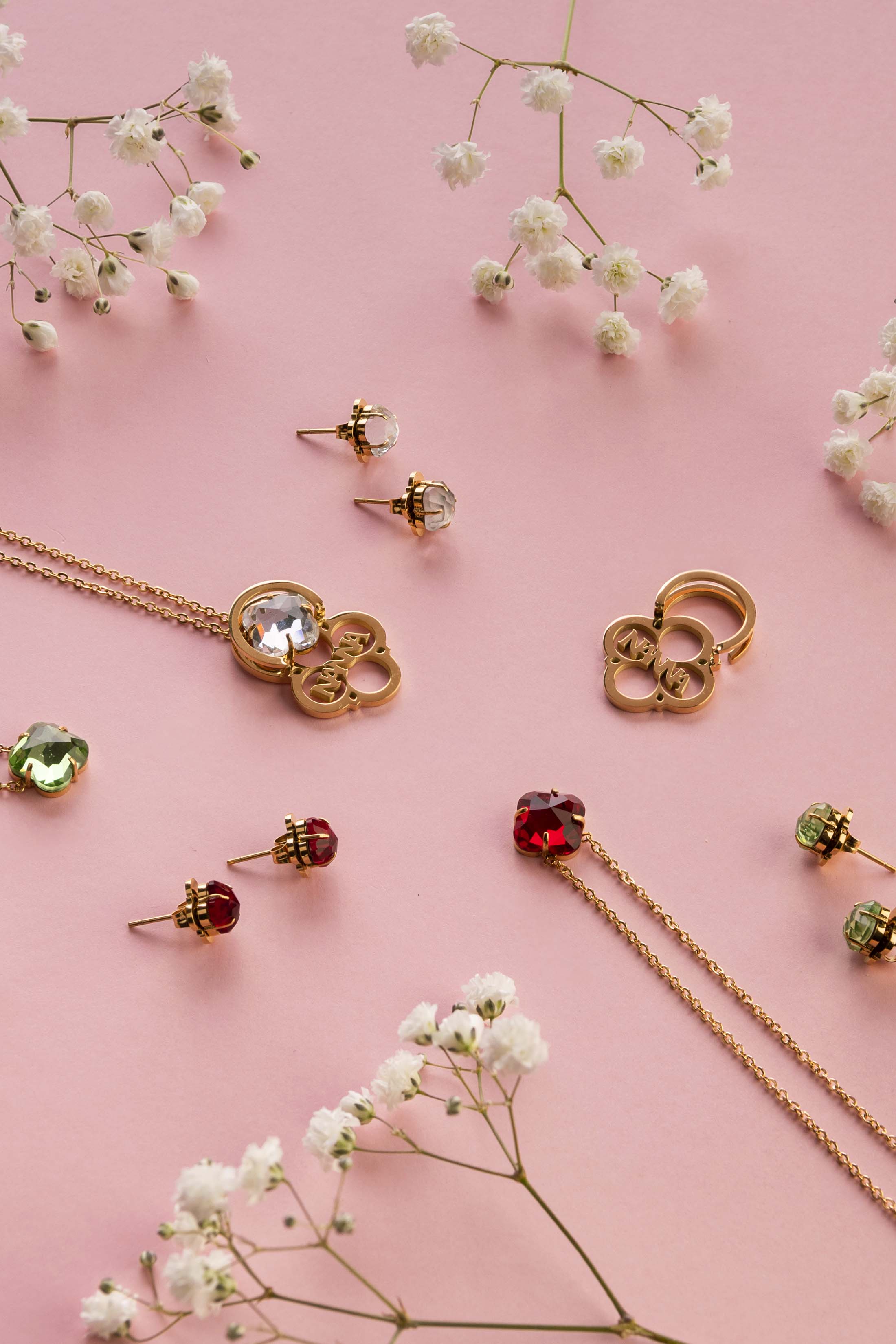 Nanna Stackable Pendant Birthstone Gift Set