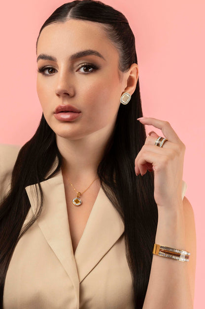 Faniello Tiger Eye Bangle &amp; Ring Gift Set