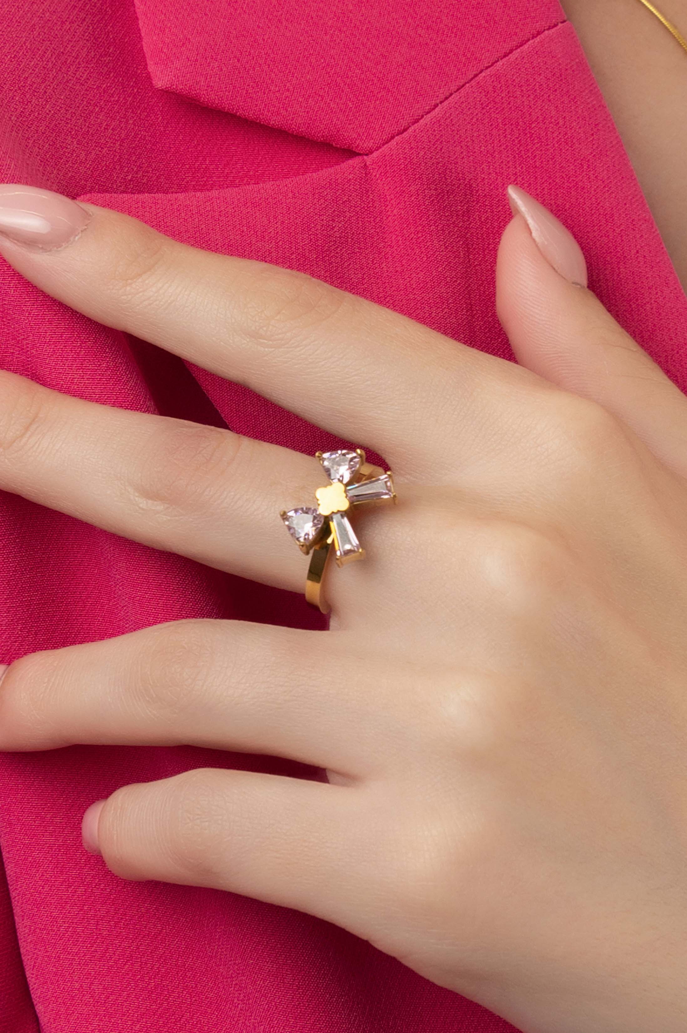 Blushing Bow Ring