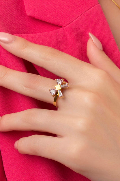 Blushing Bow Ring