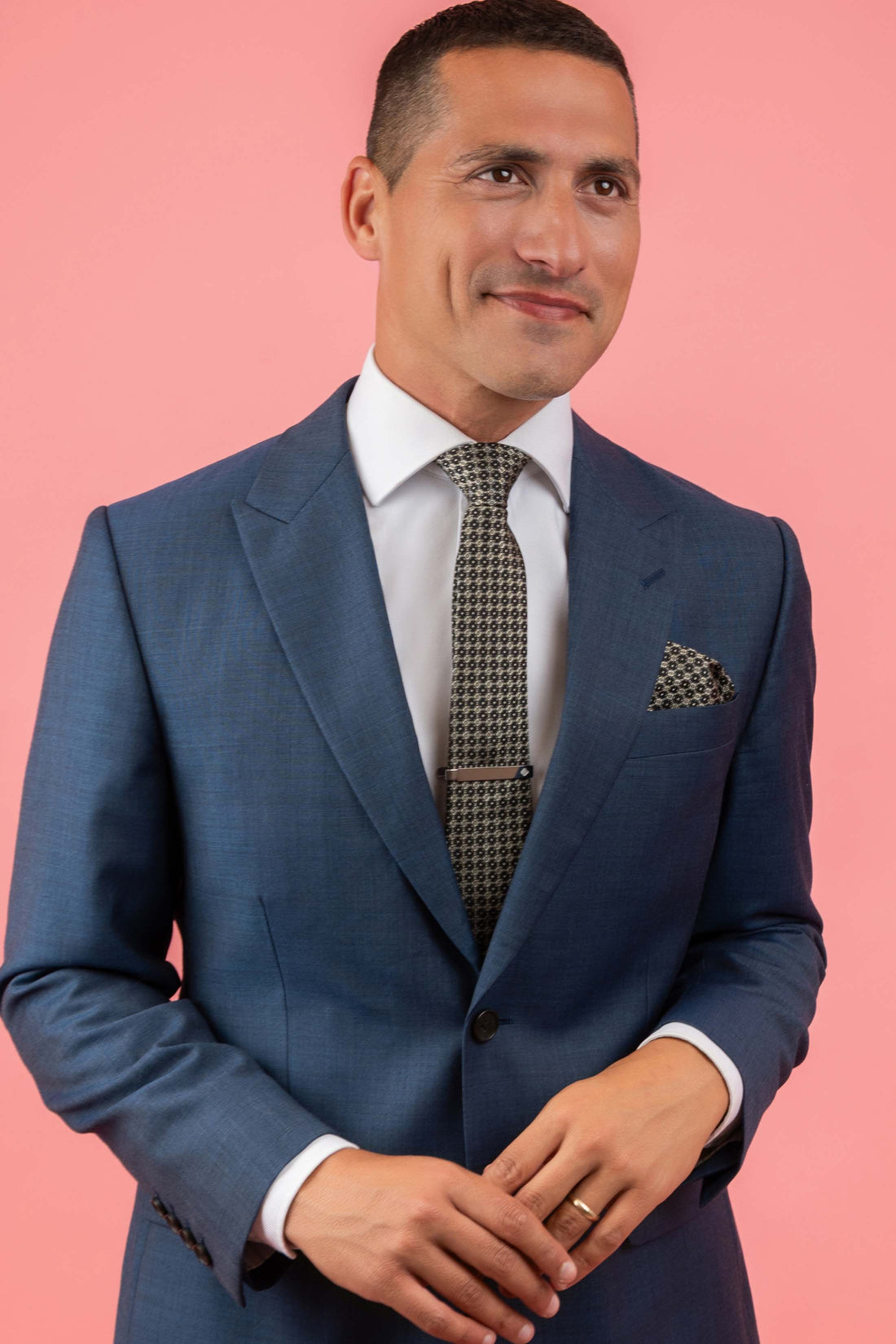 Silver Carisma Crest Tie Clip