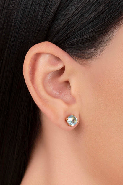 Birthstone Studs &amp; Toggle Charm Necklace Gift Set