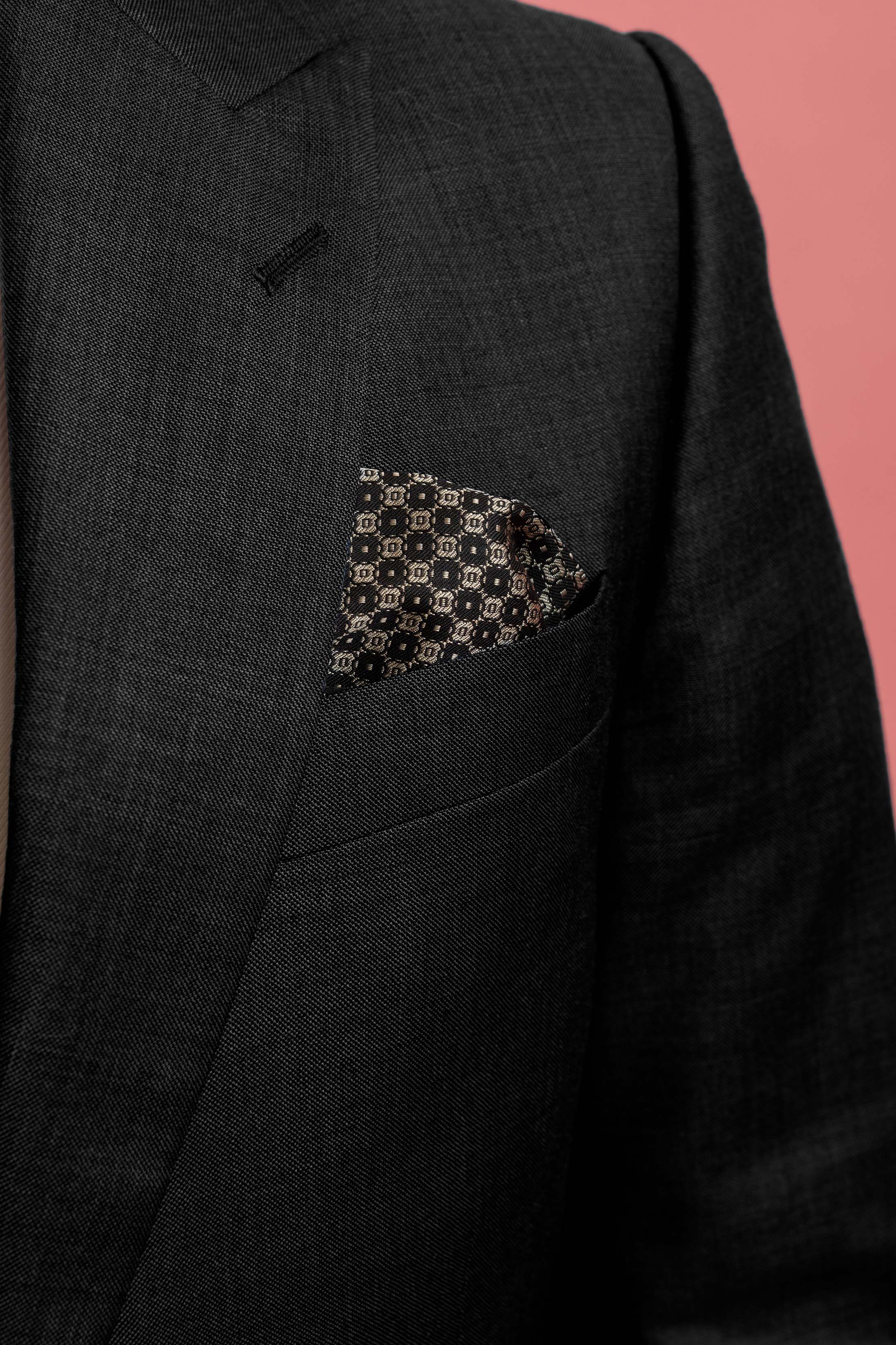 Carisma Black Signature Tie &amp; Pocket Square
