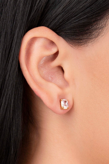 Birthstone Studs &amp; Toggle Charm Necklace Gift Set