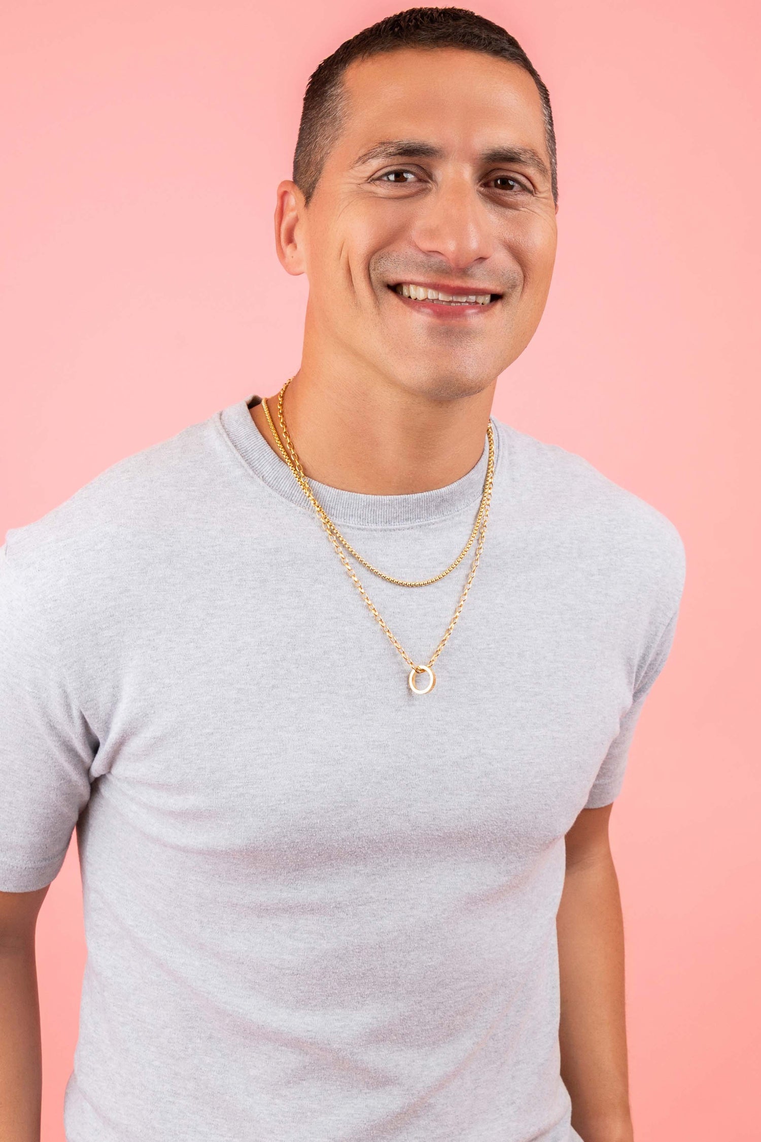 Maltese Legacy Gold Ring Pendant with Link Chain